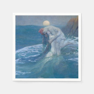 SERVILLETA DE PAPEL PAPEL NAPKIN : EL MERMAID : HOWARD PYLE
