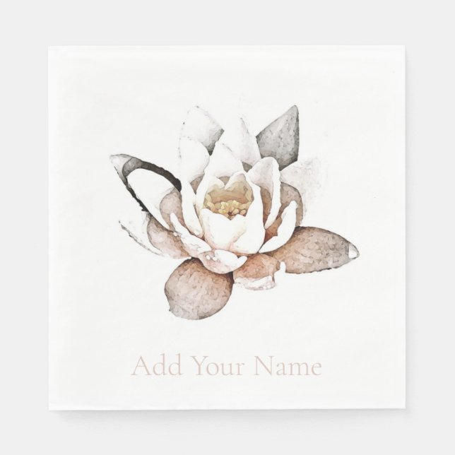 SERVILLETA DE PAPEL PAPEL NAPKIN : LOTE BLANCO + PERSONALIZABLE (Anverso)