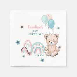 Servilleta De Papel Papel Napkin para el primer cumpleaños .