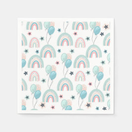 Servilleta De Papel Papel Napkin para el primer cumpleaños.