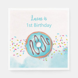 Servilleta De Papel Papel Napkin para un primer cumpleaños.