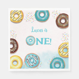 Servilleta De Papel Papel Napkin para un primer cumpleaños.