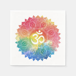 SERVILLETA DE PAPEL PAPEL NAPKIN: RAINBOW MANDALA