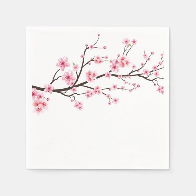 SERVILLETA DE PAPEL PAPEL NAPKIN : SAKURA CHERRY BLOSSOMS (Anverso)