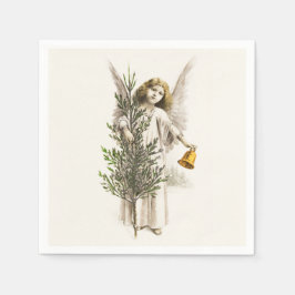 SERVILLETA DE PAPEL PAPEL NAPKIN : VINTAGE CHRISTMAS ANGEL
