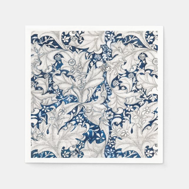 SERVILLETA DE PAPEL PAPEL NAPKIN : WILLIAM MORRIS : DISEÑO DE WALLFLOW (Anverso)