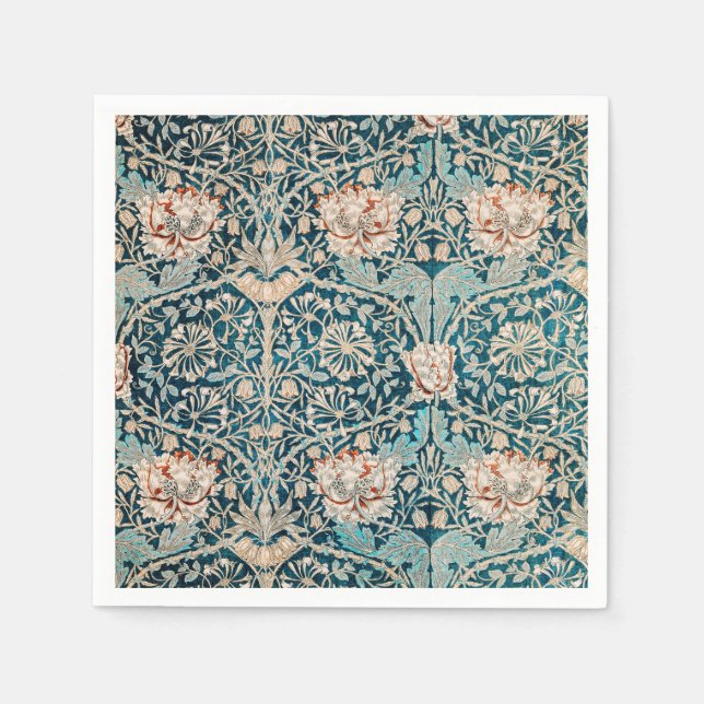 SERVILLETA DE PAPEL PAPEL NAPKIN : WILLIAM MORRIS : HONEYSUCKLE (Anverso)