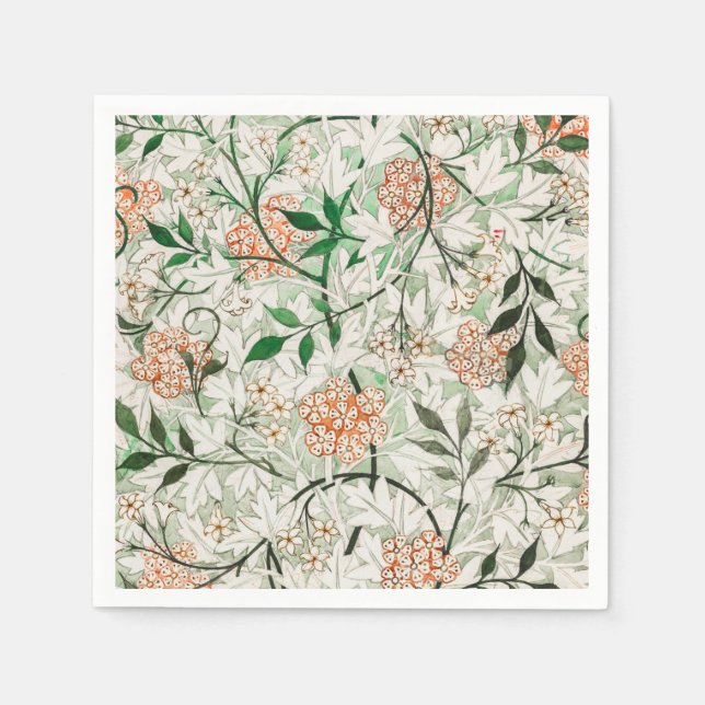 SERVILLETA DE PAPEL PAPEL NAPKIN: WILLIAM MORRIS: JASMINE (Anverso)