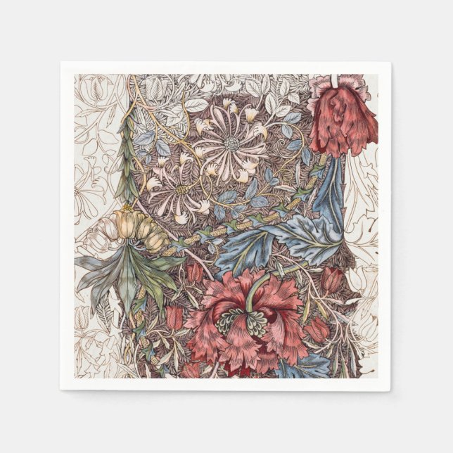 SERVILLETA DE PAPEL PAPEL NAPKIN : WILLIAM MORRIS : WILD TULIP (Anverso)
