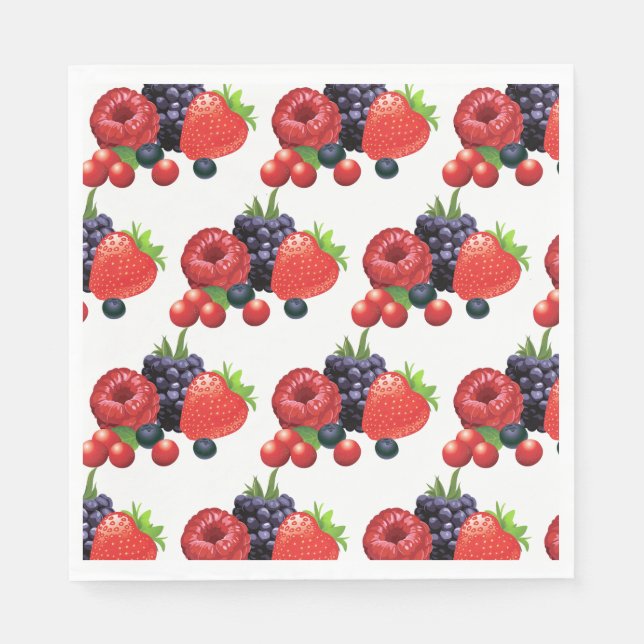 Servilleta De Papel Papel Napkins-Berry Berry (Anverso)