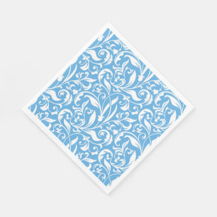 Servilleta De Papel Papel Napkins-Blue Flourish