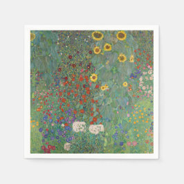 SERVILLETA DE PAPEL PAPEL NAPKINS : GUSTAV KLIMT : JARDÍN DE GRANJA