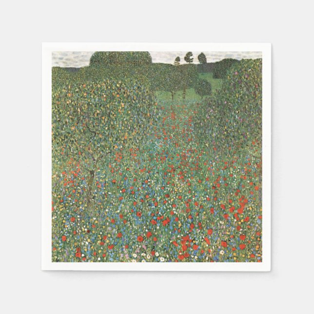 SERVILLETA DE PAPEL PAPEL NAPKINS : GUSTAV KLIMT : MOHNFELD (Anverso)
