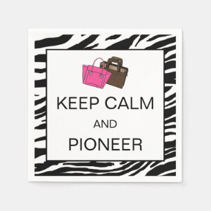 SERVILLETA DE PAPEL PAPEL NAPKINS "MANTENER LA CALMA Y EL PIONERO"