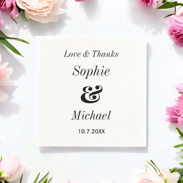 Servilleta De Papel Papel negro de papel de Boda blanco de novia (Subido por el creador)
