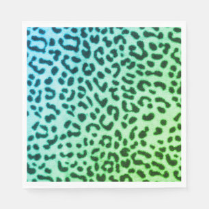Servilleta De Papel Papel Papel Papelera Impresión de Leopardo Verde/A