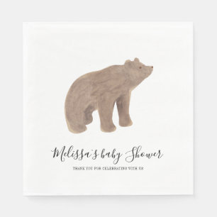 Servilleta De Papel Papel para Baby Shower de Animal del Bosque Oso