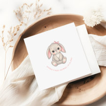 Papel para Baby Shower de Conejo Rosa Rubor