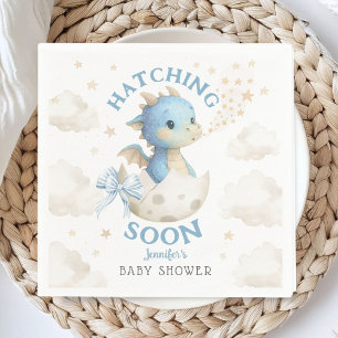 Servilleta De Papel Papel para Baby Shower de Dragón Niño Azul que Nac