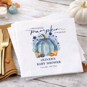 Servilleta De Papel Papel para Baby Shower de Niño Pequeña Calabaza en
