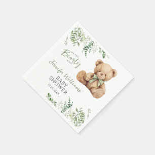 Servilleta De Papel Papel para Baby Shower de Osito Teddy con Lazo Ver