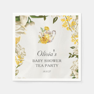 Servilleta De Papel Papel para Baby Shower de Té de Fiesta Floral Amar