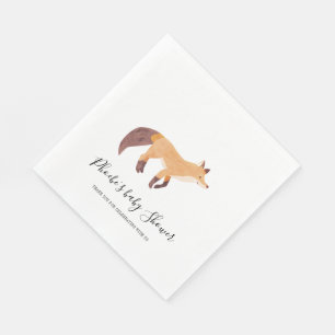 Servilleta De Papel Papel para Baby Shower de Zorro Animal del Bosque