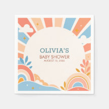 Papel para Baby Shower Retro Sunshine Boy