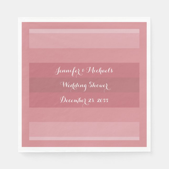 Servilleta De Papel Papel para bodas y aniversarios Dusty Rose (Anverso)