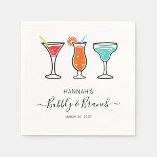 Servilleta De Papel Papel para Brunch y Burbujas en Bridal Shower