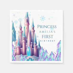 Servilleta De Papel Papel para Cumpleaños 1er Castillo de Dibujos Anim