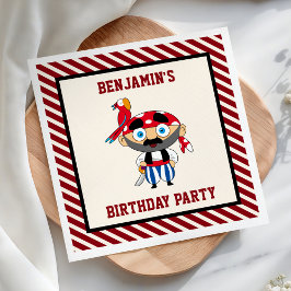 Servilleta De Papel Papel para Cumpleaños de Niños Piratas Adorables
