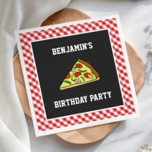 Papel para Cumpleaños de Niños Pizza Adorable