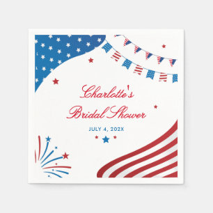 Servilleta De Papel Papel para Despedida de Soltera Patriótico Rojo Bl