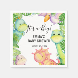 Servilleta De Papel Papel para fiesta de baby shower de dinosaurio niñ