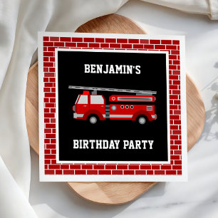 Servilleta De Papel Papel para fiesta de cumpleaños de camión de bombe