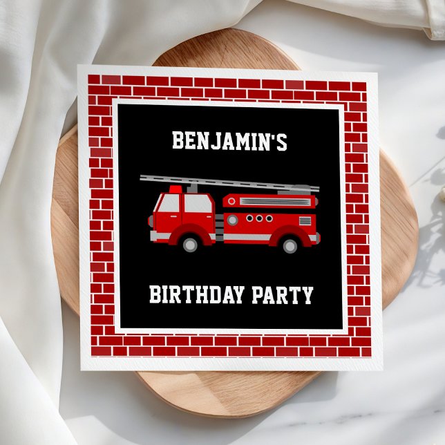 Servilleta De Papel Papel para fiesta de cumpleaños de camión de bombe (Subido por el creador)