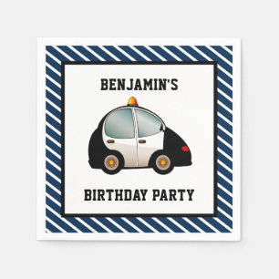 Servilleta De Papel Papel para fiesta de cumpleaños de coche de policí