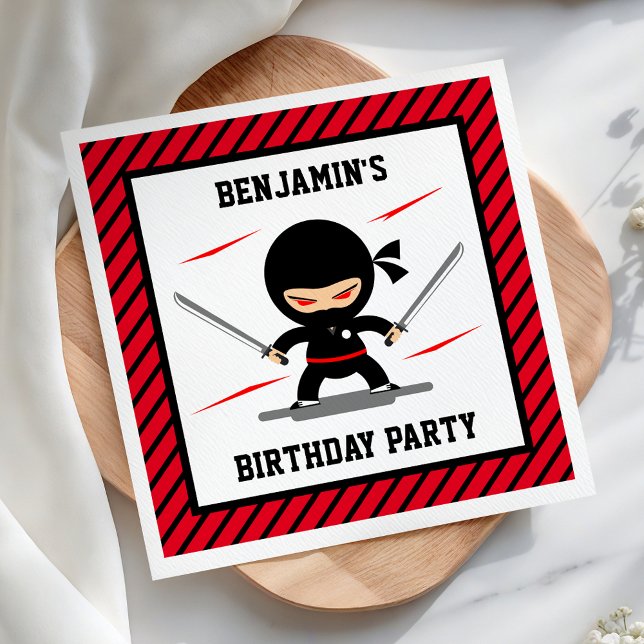 Servilleta De Papel Papel para fiesta de cumpleaños de niños Cute Ninj (Subido por el creador)
