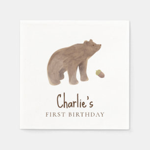 Servilleta De Papel Papel para fiesta de cumpleaños número 1 de animal
