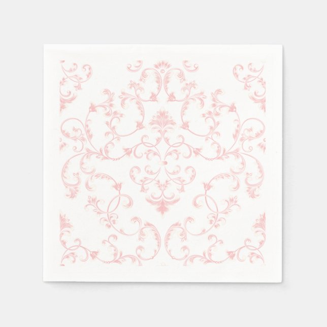 Servilleta De Papel Papel para Fiesta de Cumpleaños Real Princesa Rosa (Anverso)