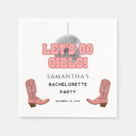 Servilleta De Papel Papel para fiesta de soltera de vaquera disco retr