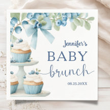 Papel para Niño Bebé Arándano Brunch Shower