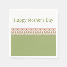 Servilleta De Papel Papel Pastel Rosa Y Verde De Diseño