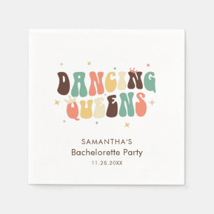 Servilleta De Papel Papel Personalizado de Bachelorette Party Retro Di