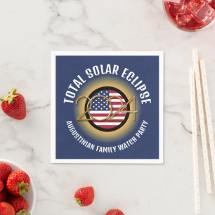 Servilleta De Papel Papel personalizado de ECLIPSE SOLAR TOTAL 2024
