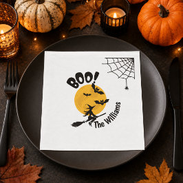 Servilleta De Papel Papel Personalizado de Halloween de Bruja y Murcié