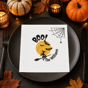 Servilleta De Papel Papel Personalizado de Halloween de Bruja y Murcié