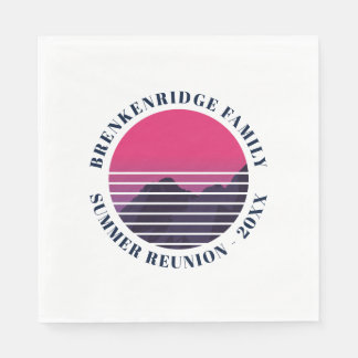Servilleta De Papel Papel Personalizado de la Reunión de Verano Famili
