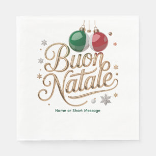 Servilleta De Papel Papel personalizado de Navidad italiano Buon Natal